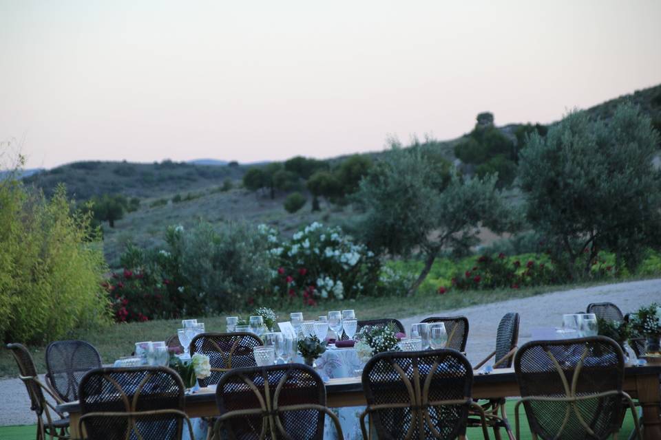 Cena en el lago