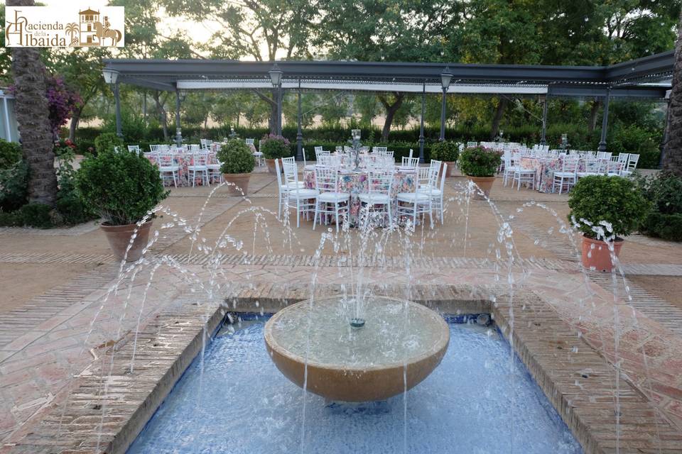 Fuente pérgola