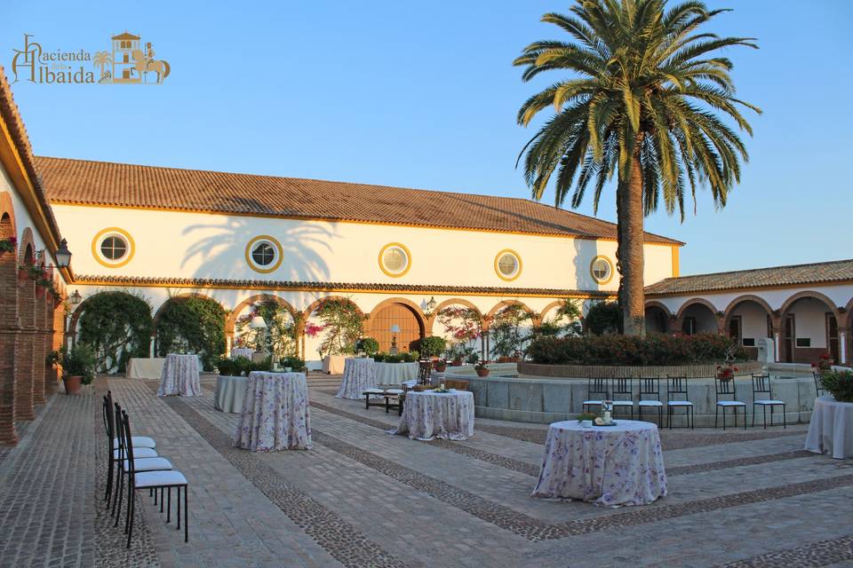 Aperitivo en patio de caballos