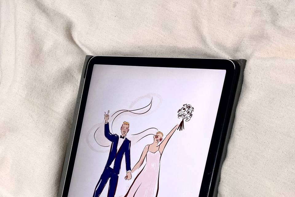 Ilustración de boda