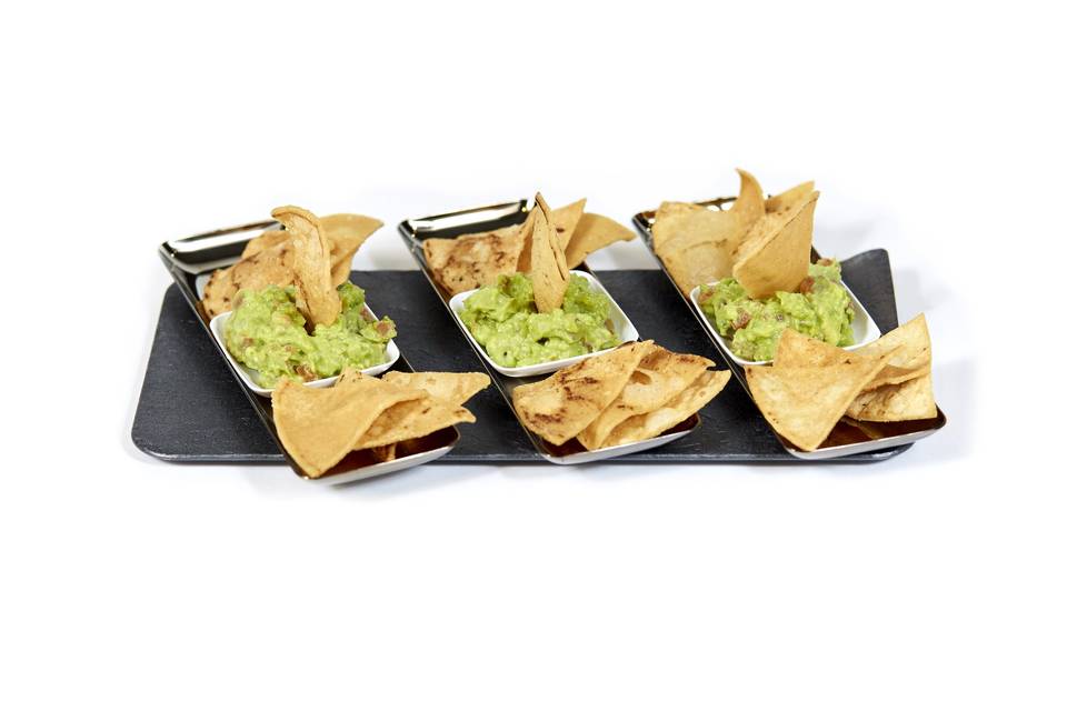 Nachos con guacamole