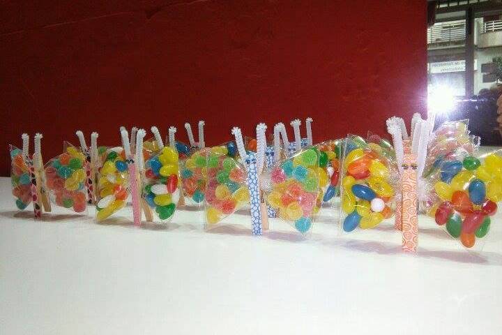 Mariposas con gominolas