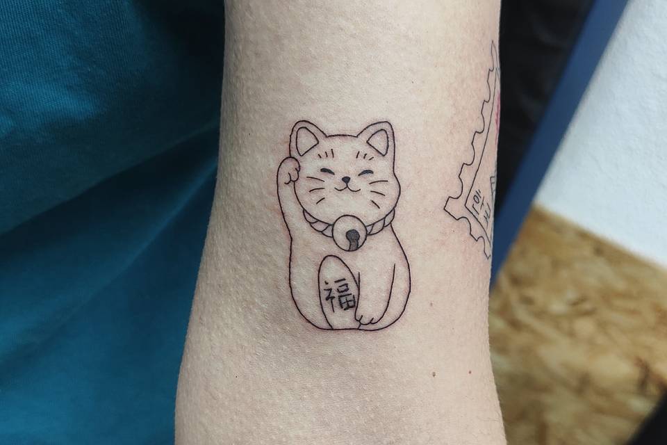 Gato de la suerte japonés fine