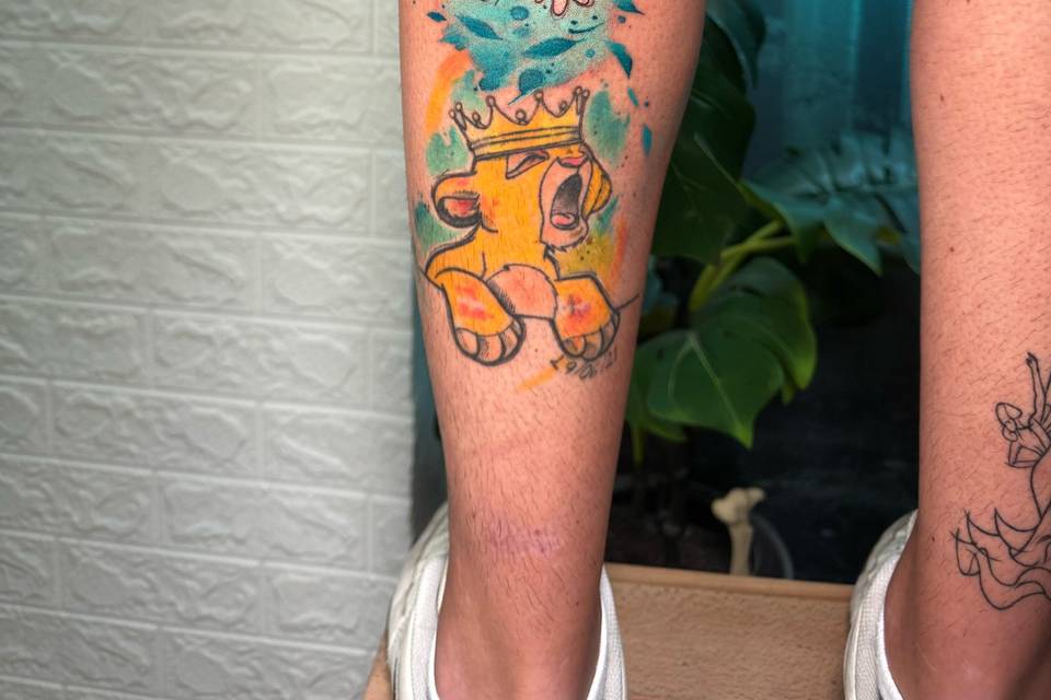 Disney tattoo acuarela