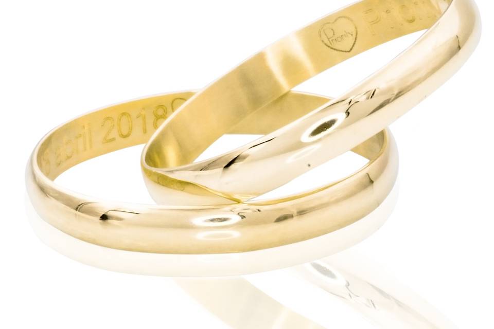 Alianza de boda clásica en oro