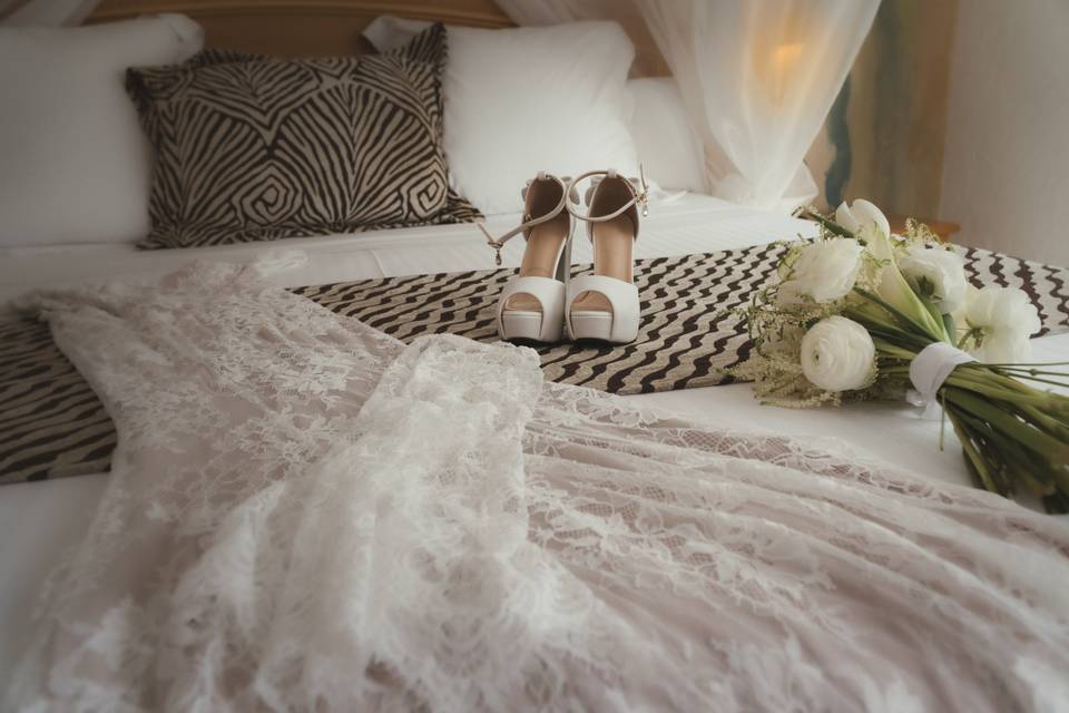 Detalle vestido Novia