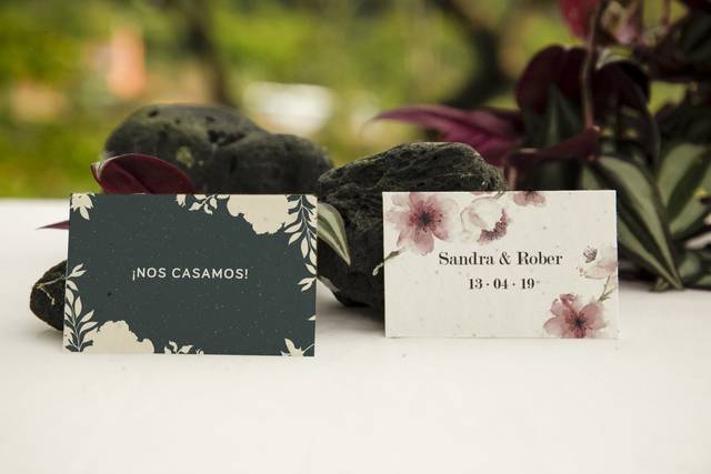 Invitaciones papel de semillas