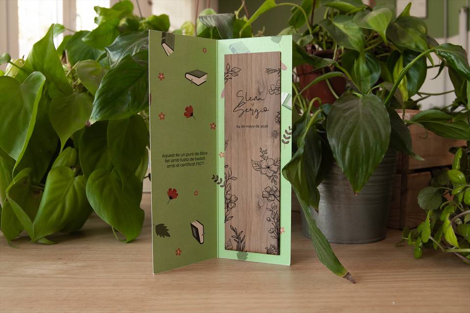 Marcapáginas de madera