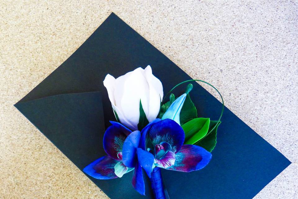 Ramo de novia orquídea azul