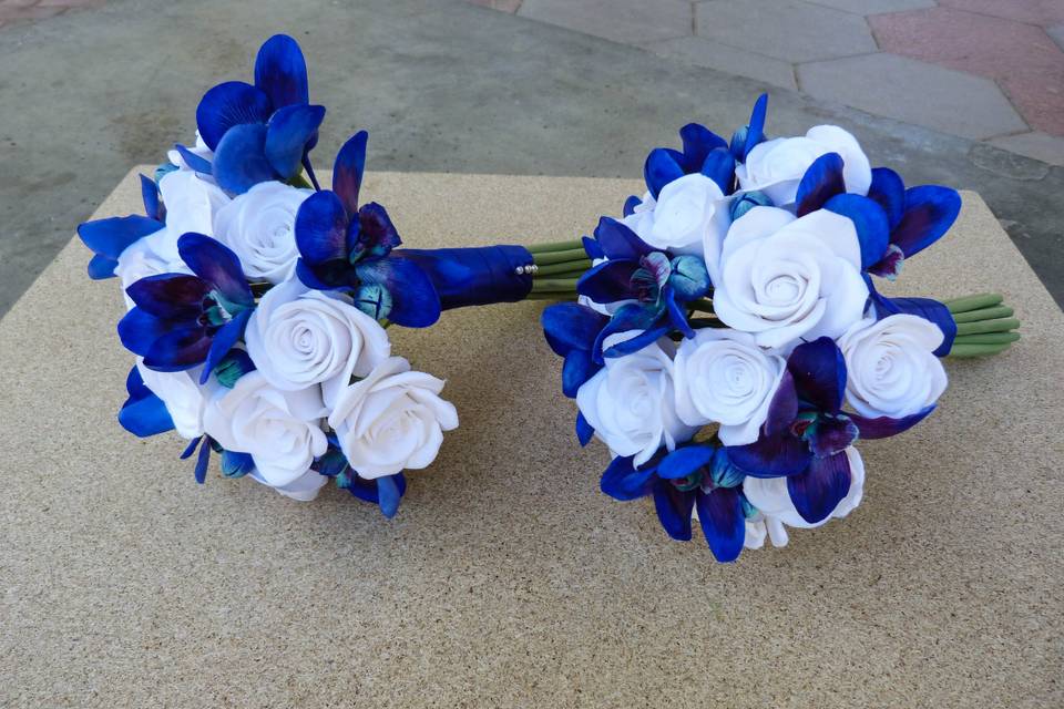 Ramo de novia orquídea azul