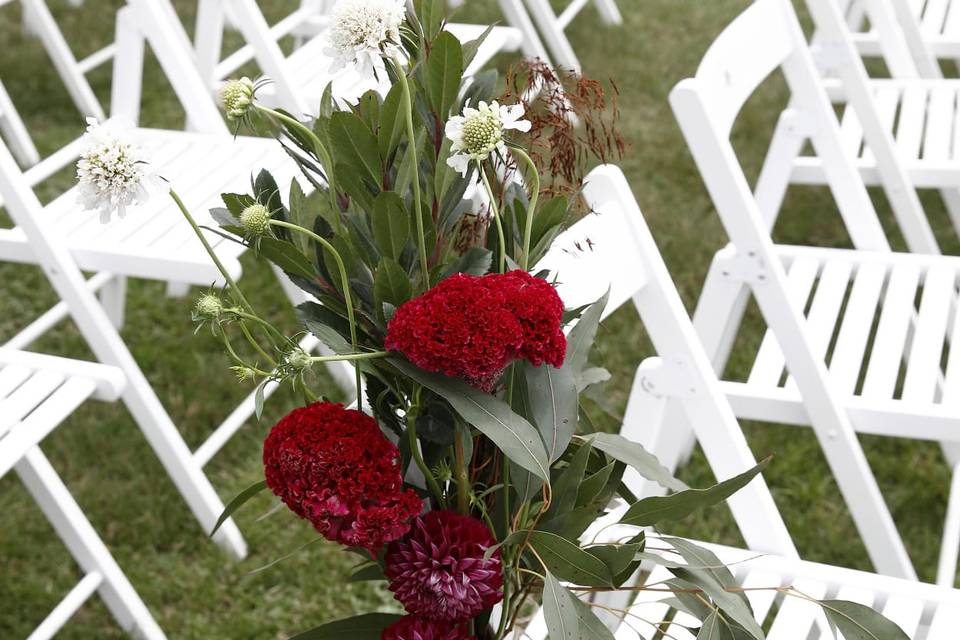 Sillas pasillo de ceremonia