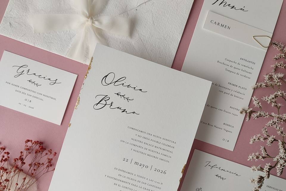 Invitación y papelería Giselle