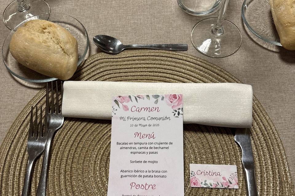 Detalles en la mesa
