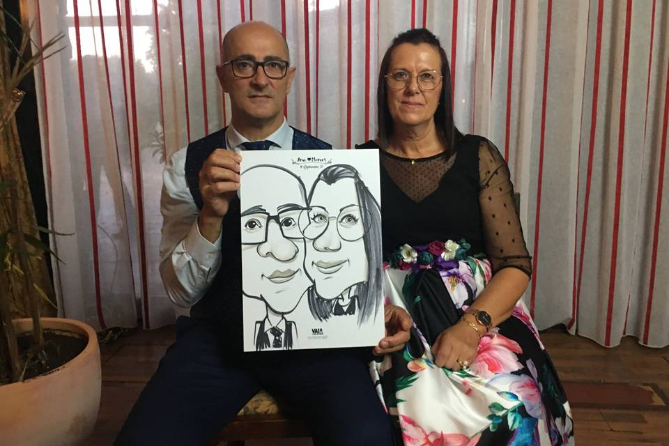 Regalo invitado caricatura en vivo