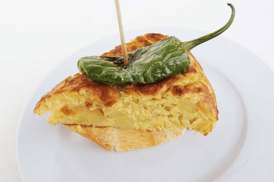 Tortilla con pimiento