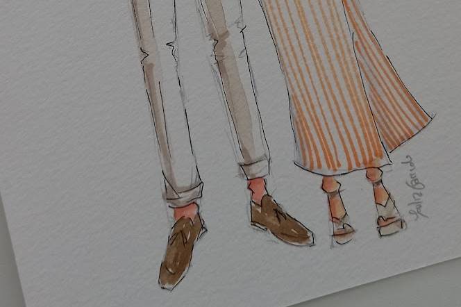 Dibujo invitados de boda