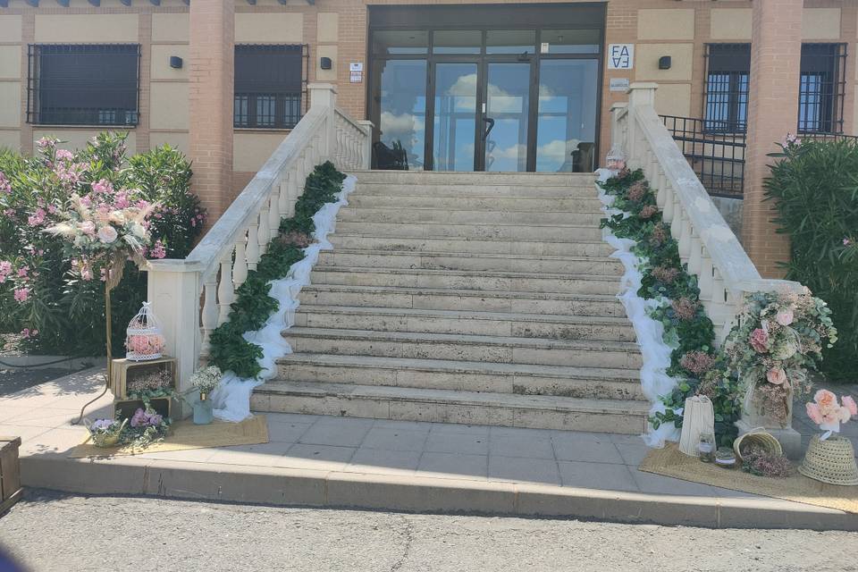 Escalera decorada