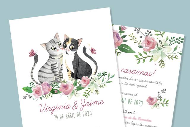 Retrato de mascotas invitación