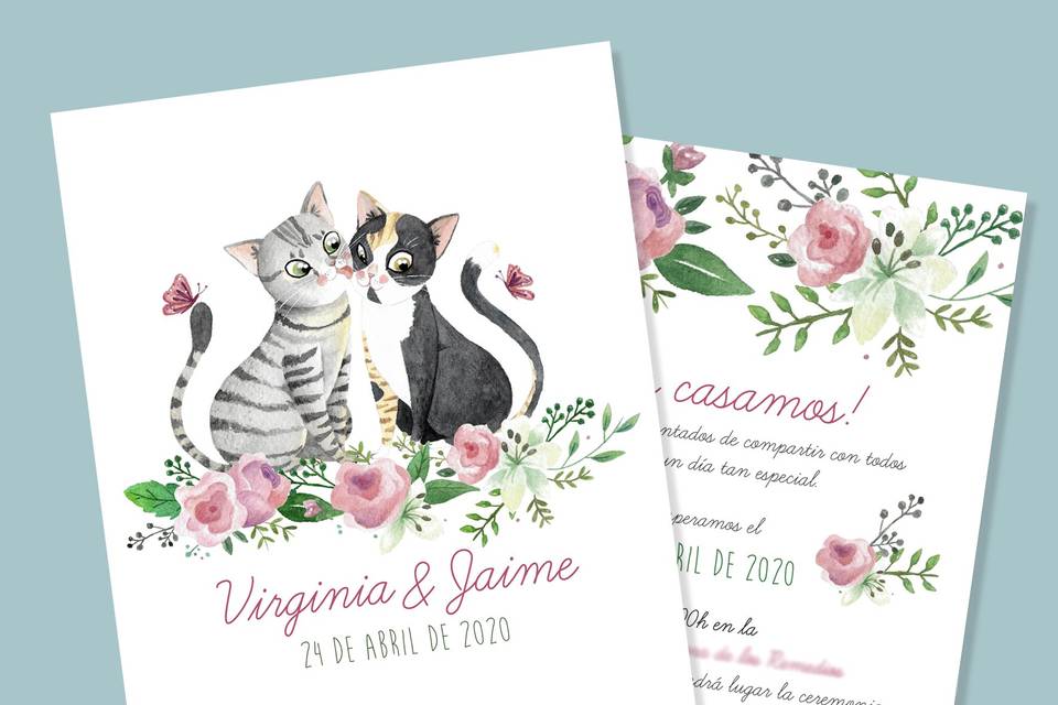 Retrato de mascotas invitación