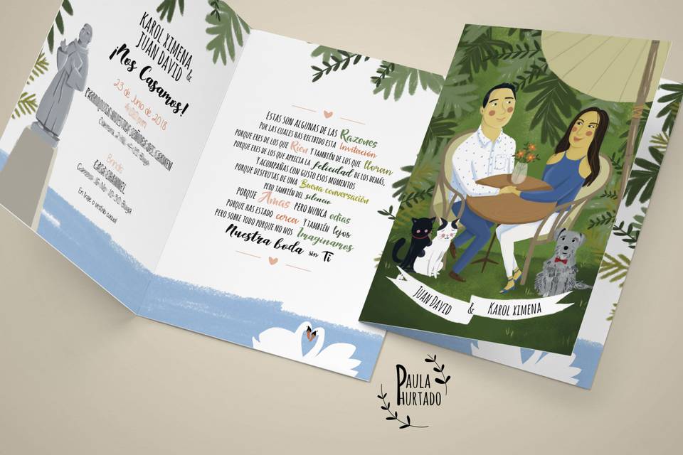Invitación para doblar