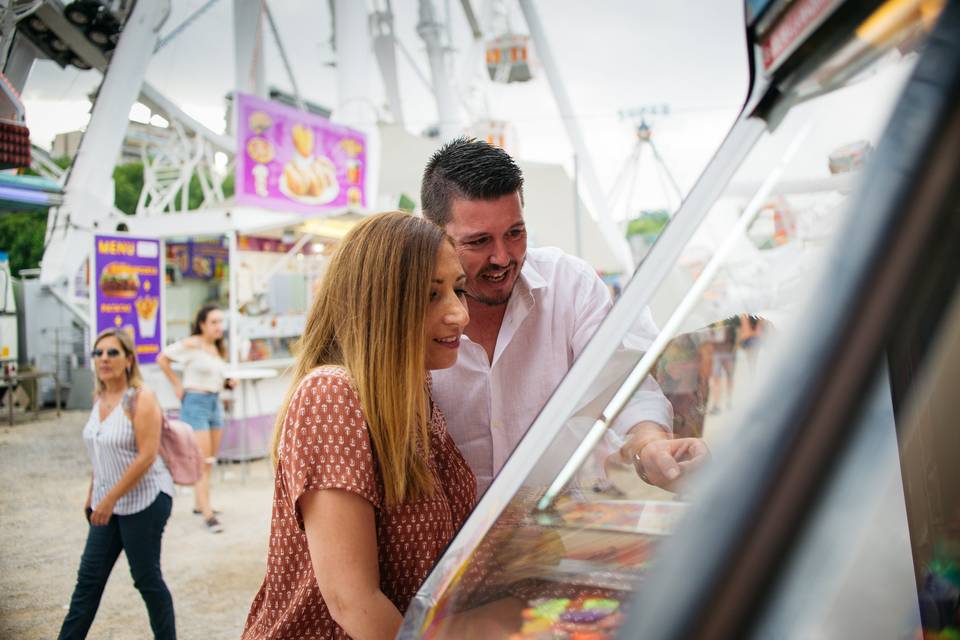 Preboda en la feria