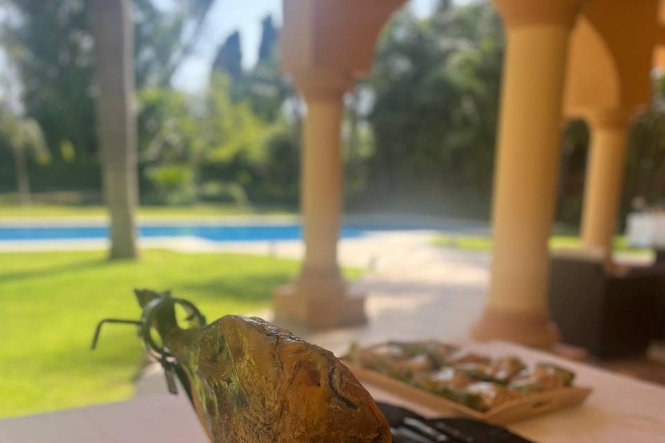 Preparación inicial del jamón