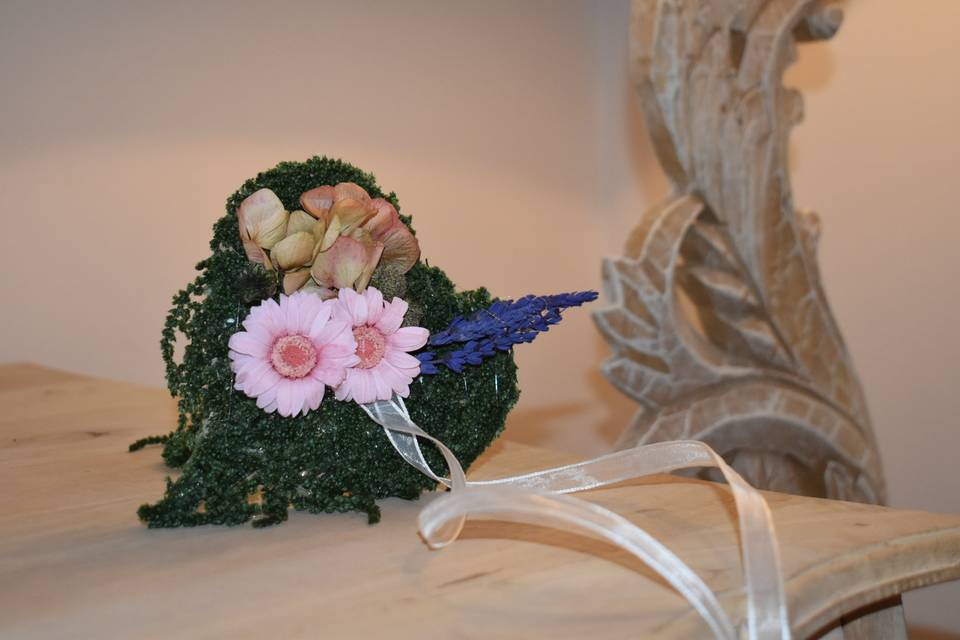 Portalianzas de flor preservada