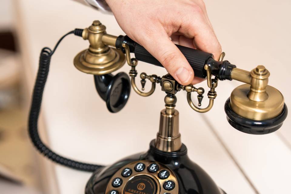 Teléfono audiolibro retro