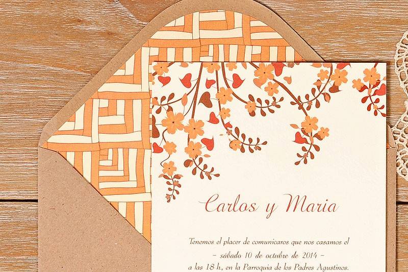 Invitación de boda Savanna