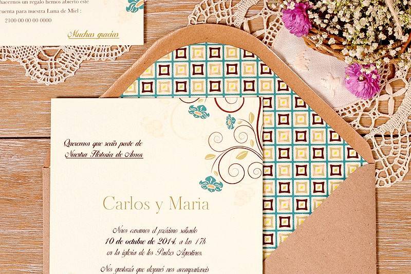 Invitación de boda Sirocco