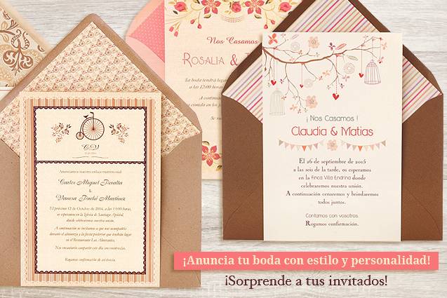 Invitaciones boda azulsahara