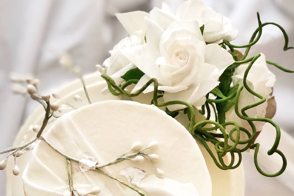 Detalle de una tarta de boda