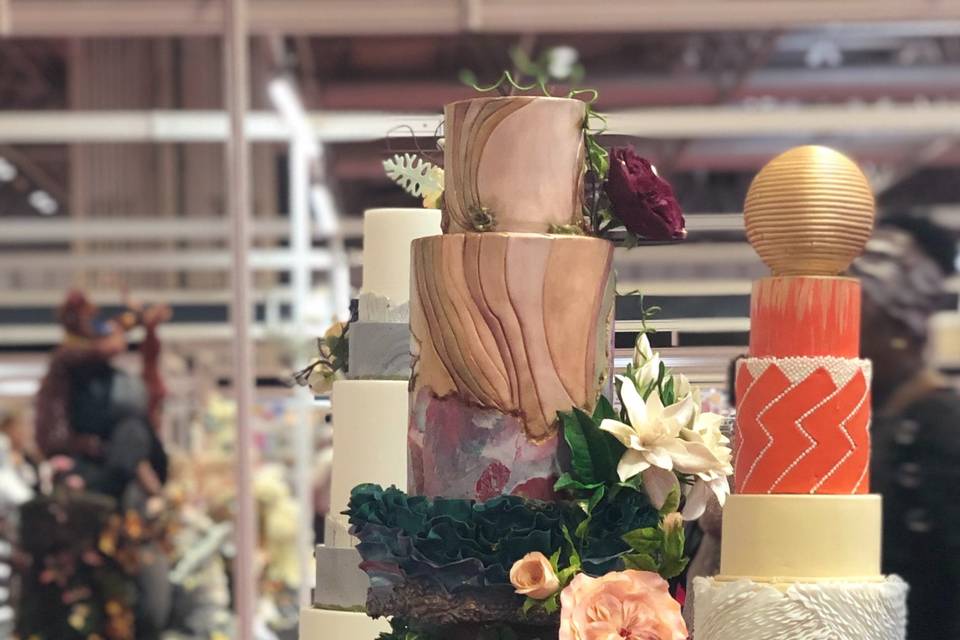 Detalle de una tarta de boda