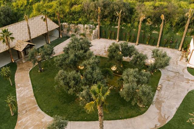 Panorámica aérea carpa