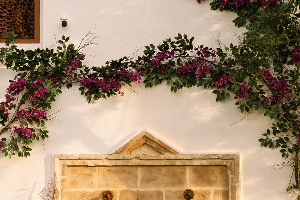 Detalle fuente jardines