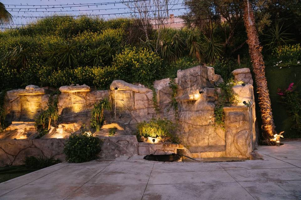 Detalle fuente jardines
