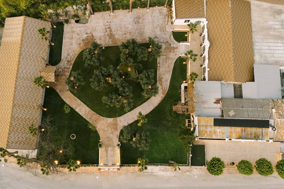 Plano cenital jardines