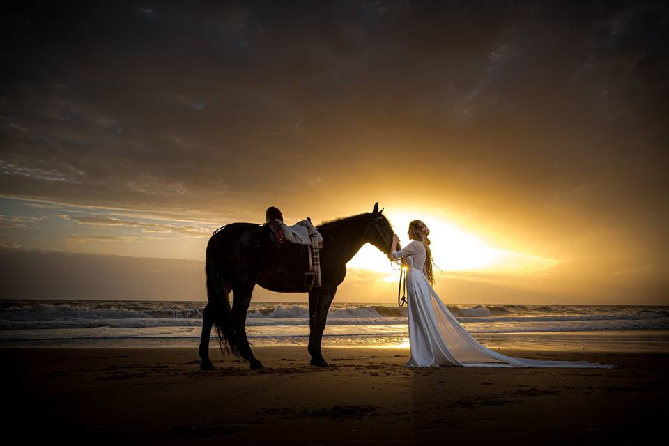 Novia y caballo