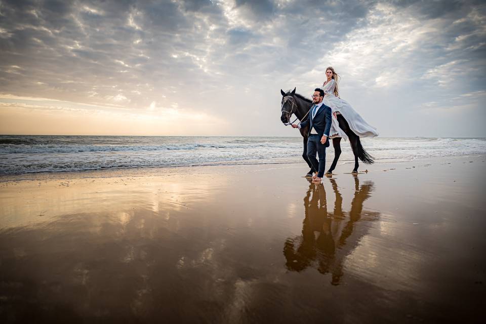 Playa y caballo