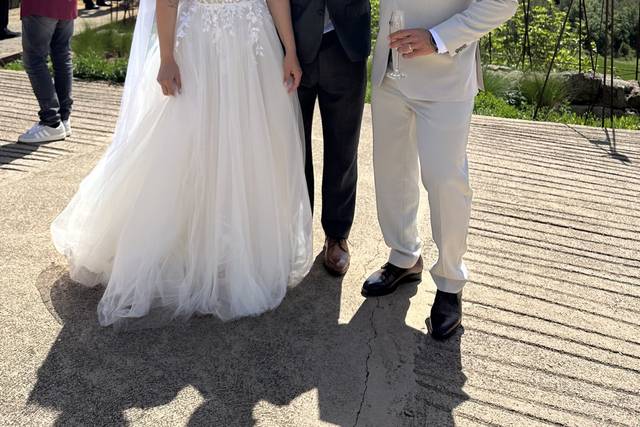 Con la pareja feliz