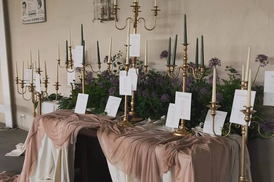 Sitting plan candelabros
