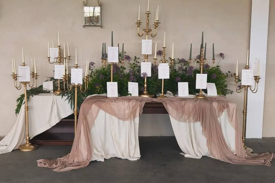 Sitting plan candelabros