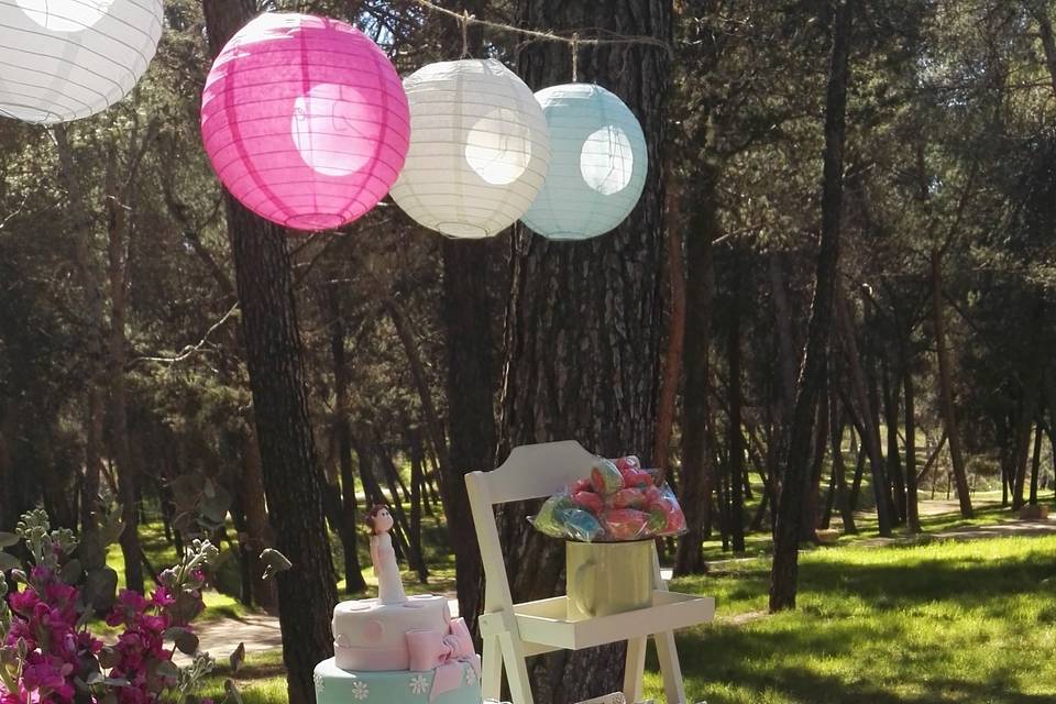 Candy Bar en un evento al aire libre