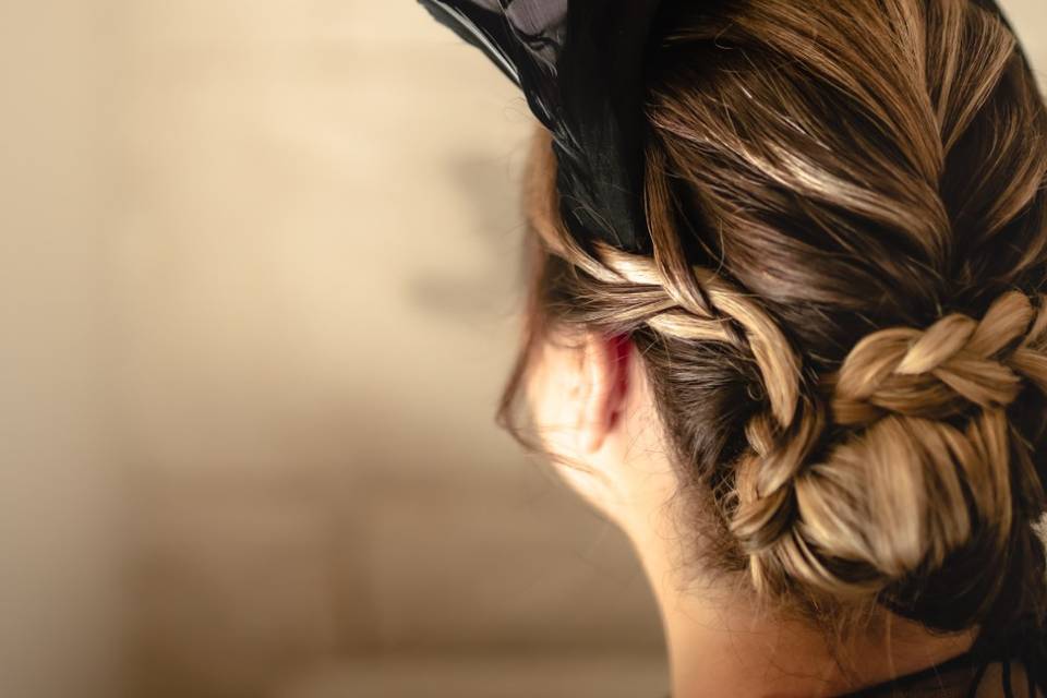 Trenzas con plumas