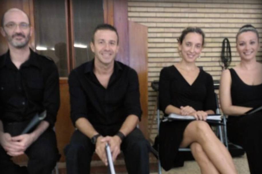 El cuarteto, al completo