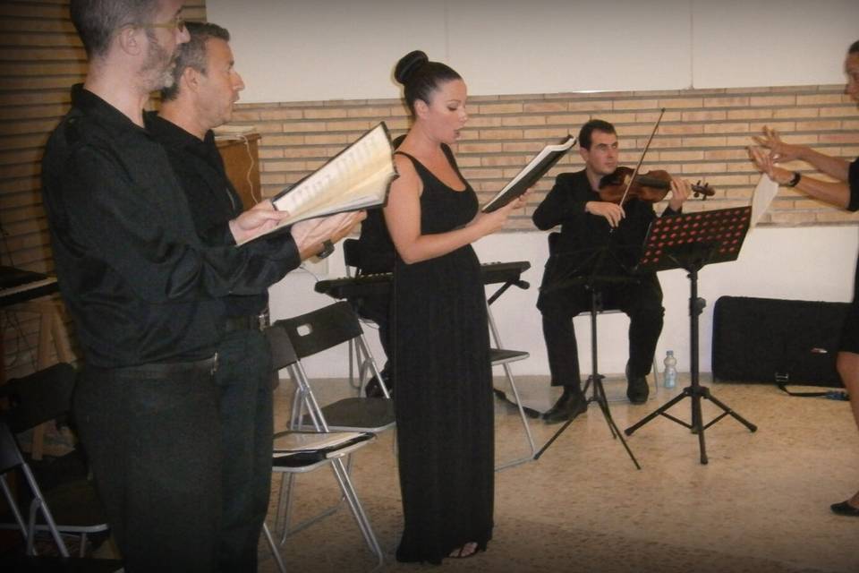 El cuarteto en una boda