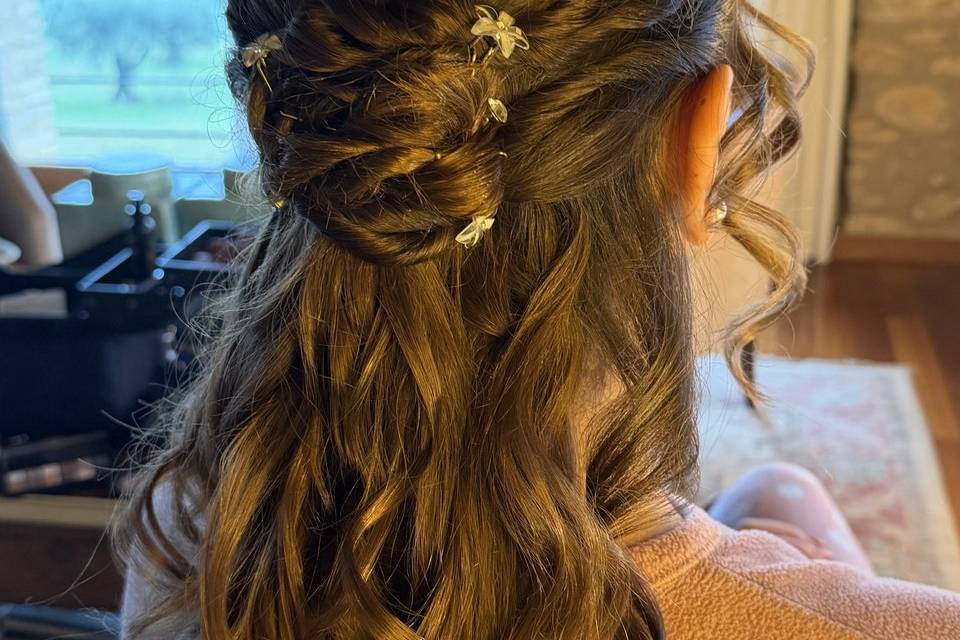 Semirecogido entrelazado