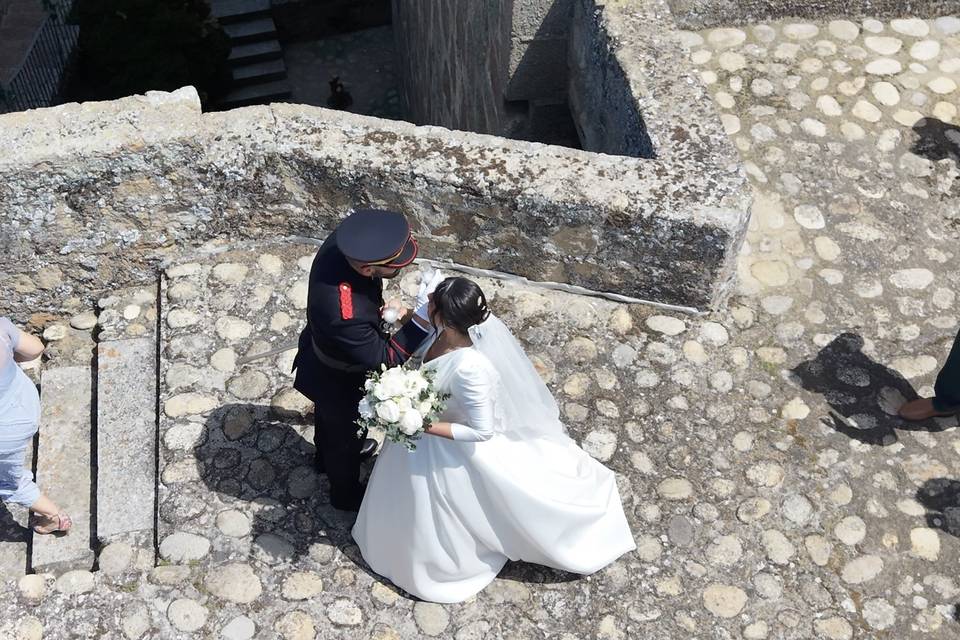 Los novios, un momento íntimo