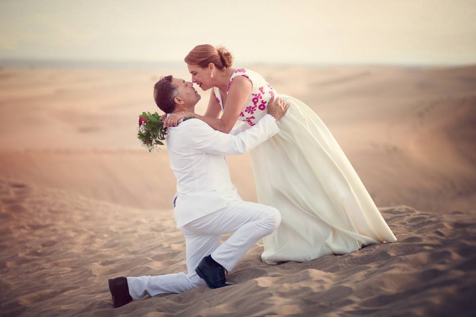 Momento íntimo postboda