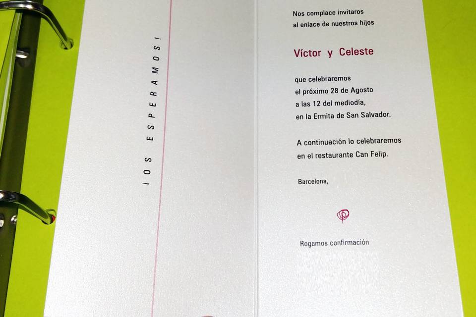 Invitación de flor